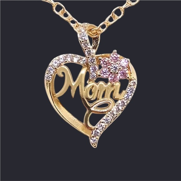 Mother’s Day Gift Necklace- Heart Shaped Flower Mom Pendant & Butterfly Gift Box - Picture 11 of 12